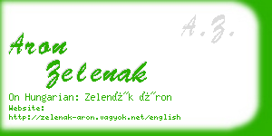 aron zelenak business card